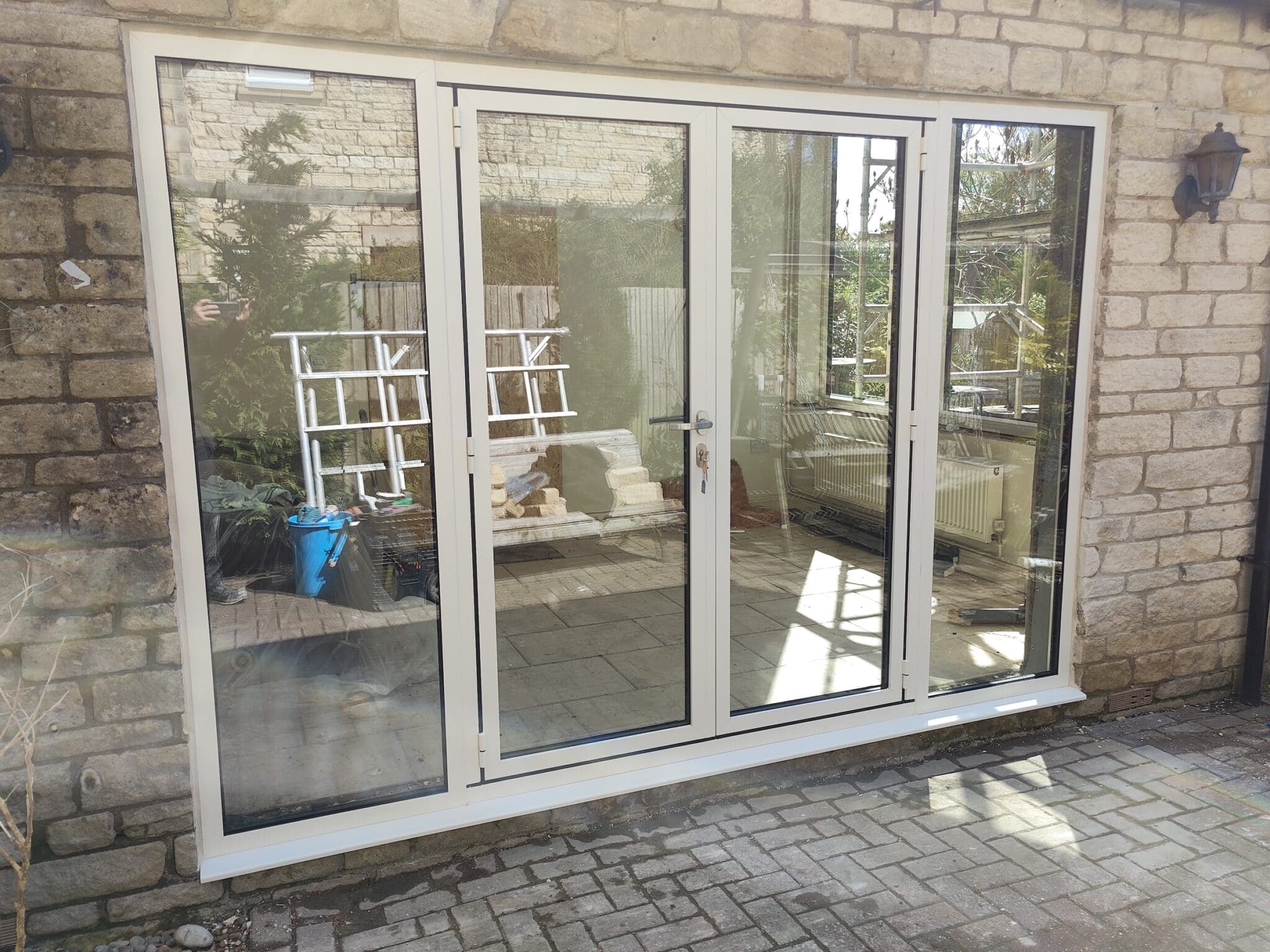 Origin aluminium French doors in Kings Cliffe - aluhomes LImited